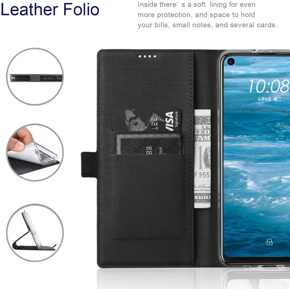 Motorola Moto G10 / G20 / G30 Hoesje Portemonnee Book Case Zwart afbeelding 6