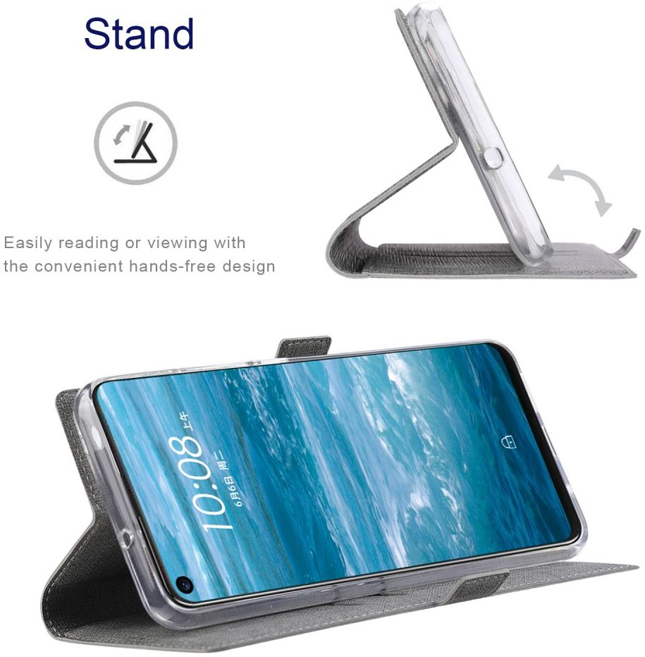 Motorola Moto G10 / G20 / G30 Hoesje Portemonnee Book Case Grijs afbeelding 8