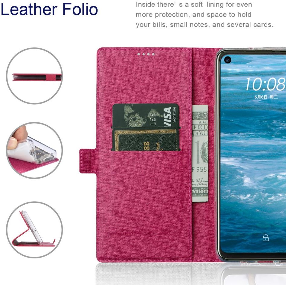 Motorola Moto G10 / G20 / G30 Hoesje Portemonnee Book Case Roze afbeelding 6