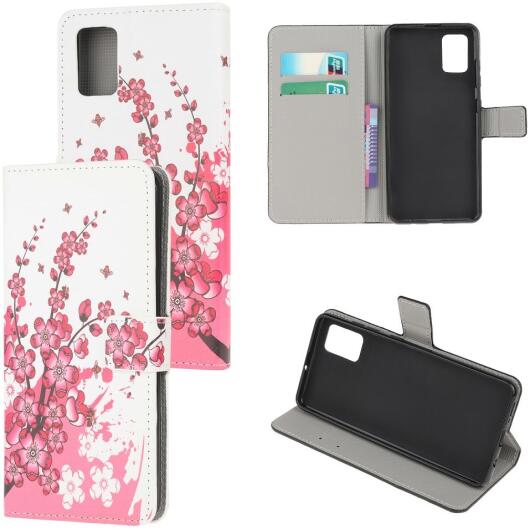 Motorola Moto G100 Hoesje Wallet Book Case met Bloesem Print afbeelding 6