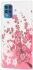 Motorola Moto G100 Hoesje Wallet Book Case met Bloesem Print afbeelding 2