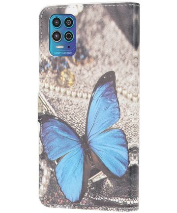 Motorola Moto G100 Hoesje Wallet Book Case met Butterfly Print Hoesjes
