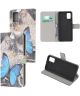 Motorola Moto G100 Hoesje Wallet Book Case met Butterfly Print