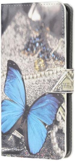Motorola Moto G100 Hoesje Wallet Book Case met Butterfly Print afbeelding 2