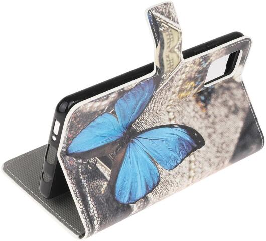 Motorola Moto G100 Hoesje Wallet Book Case met Butterfly Print afbeelding 5