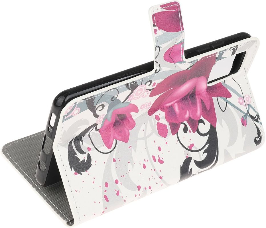 Motorola Moto G100 Hoesje Wallet Book Case met Rozen Print afbeelding 5