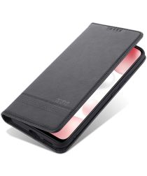 AZNS Xiaomi Mi 11 Hoesje Portemonnee Book Case Kunstleer Zwart