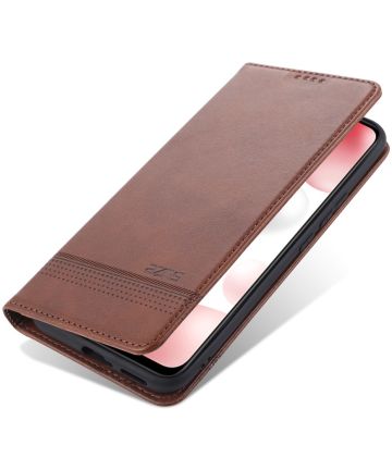 AZNS Xiaomi Mi 11 Hoesje Portemonnee Book Case Kunstleer Coffee Hoesjes
