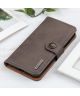 KHAZNEH Xiaomi Redmi 9T Hoesje Retro Wallet Book Case Grijs