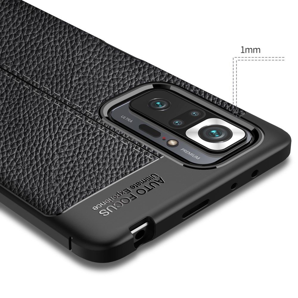 Xiaomi Redmi Note 10 Pro Litchi Hoesje TPU met Leren Textuur Rood afbeelding 6