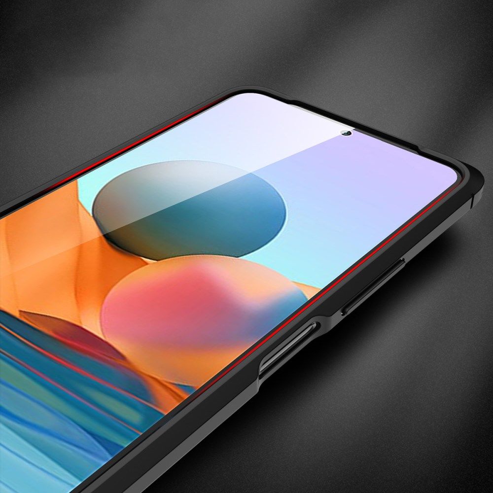 Xiaomi Redmi Note 10 Pro Litchi Hoesje TPU met Leren Textuur Rood afbeelding 7