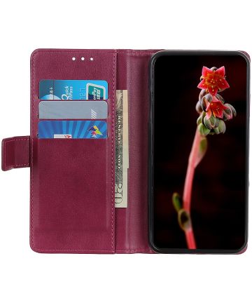Xiaomi Redmi Note 10 / 10S Hoesje Wallet Book Case Kunstleer Rood Hoesjes