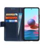Xiaomi Redmi Note 10 / 10S Hoesje Wallet Book Case Kunstleer Blauw