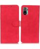 Xiaomi Redmi Note 10 / 10S Hoesje Retro Wallet Book Case Rood