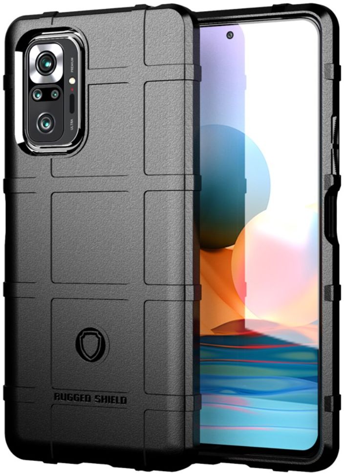 Xiaomi Redmi Note 10 Pro Hoesje Rugged Shield Back Cover Zwart afbeelding 1