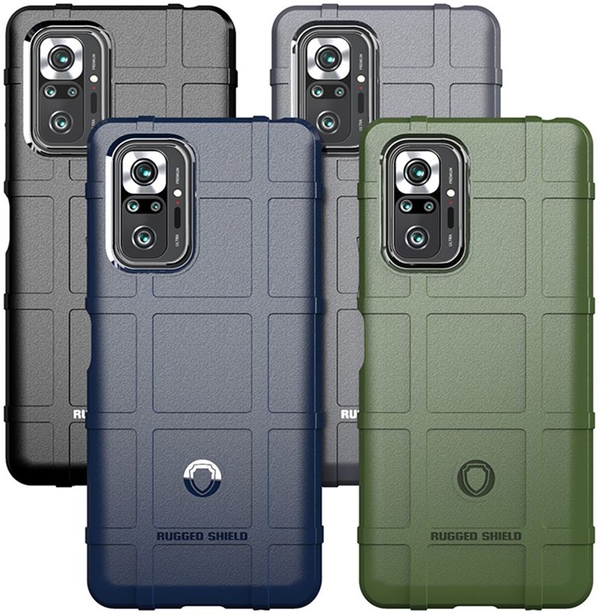 Xiaomi Redmi Note 10 Pro Hoesje Rugged Shield Back Cover Zwart afbeelding 4