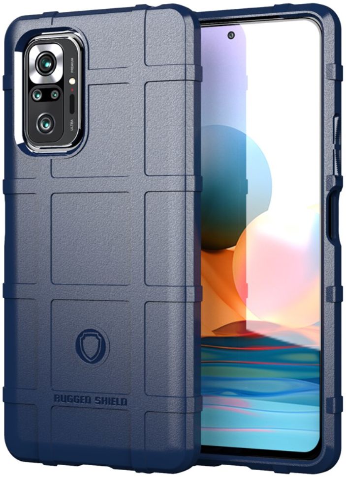 Xiaomi Redmi Note 10 Pro Hoesje Rugged Shield Back Cover Blauw afbeelding 1