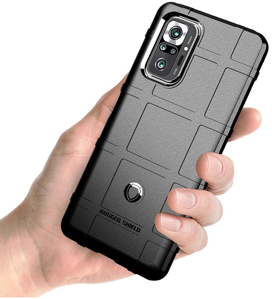 Xiaomi Redmi Note 10 Pro Hoesje Rugged Shield Back Cover Blauw afbeelding 2