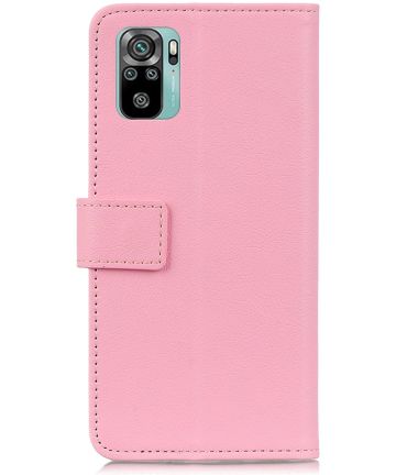 Xiaomi Redmi Note 10 / 10S Hoesje Wallet Book Case met Stand Roze Hoesjes