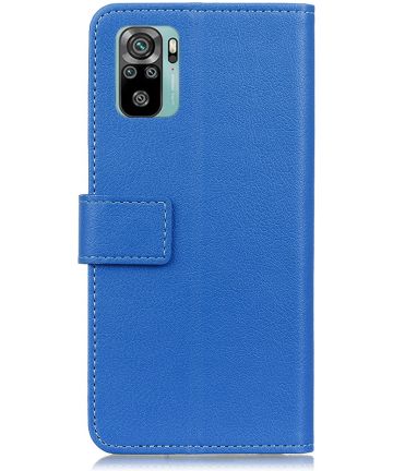 Xiaomi Redmi Note 10 / 10S Hoesje Wallet Book Case met Stand Blauw Hoesjes