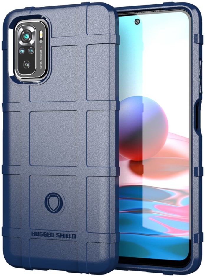 Xiaomi Redmi Note 10 / 10S Hoesje Rugged Shield Back Cover Blauw afbeelding 1