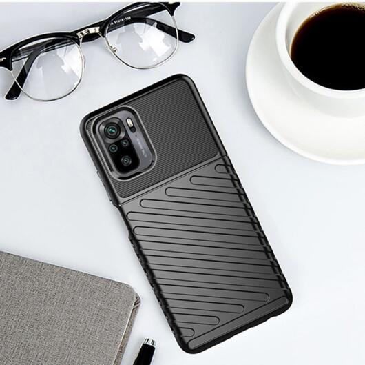 Xiaomi Redmi Poco M5s / Note 10(S) Hoesje TPU Thunder Design Back Cover Zwart afbeelding 2