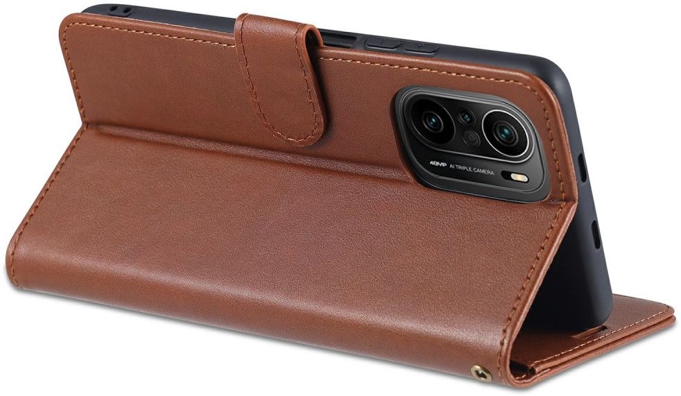 AZNS Xiaomi Poco F3 / Mi 11i Hoesje Wallet Book Case Kunstleer Bruin afbeelding 10