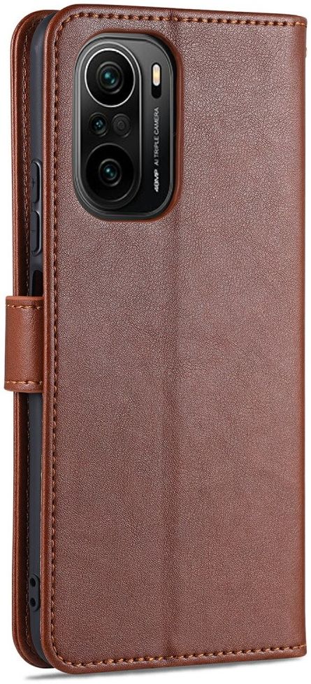 AZNS Xiaomi Poco F3 / Mi 11i Hoesje Wallet Book Case Kunstleer Bruin afbeelding 4