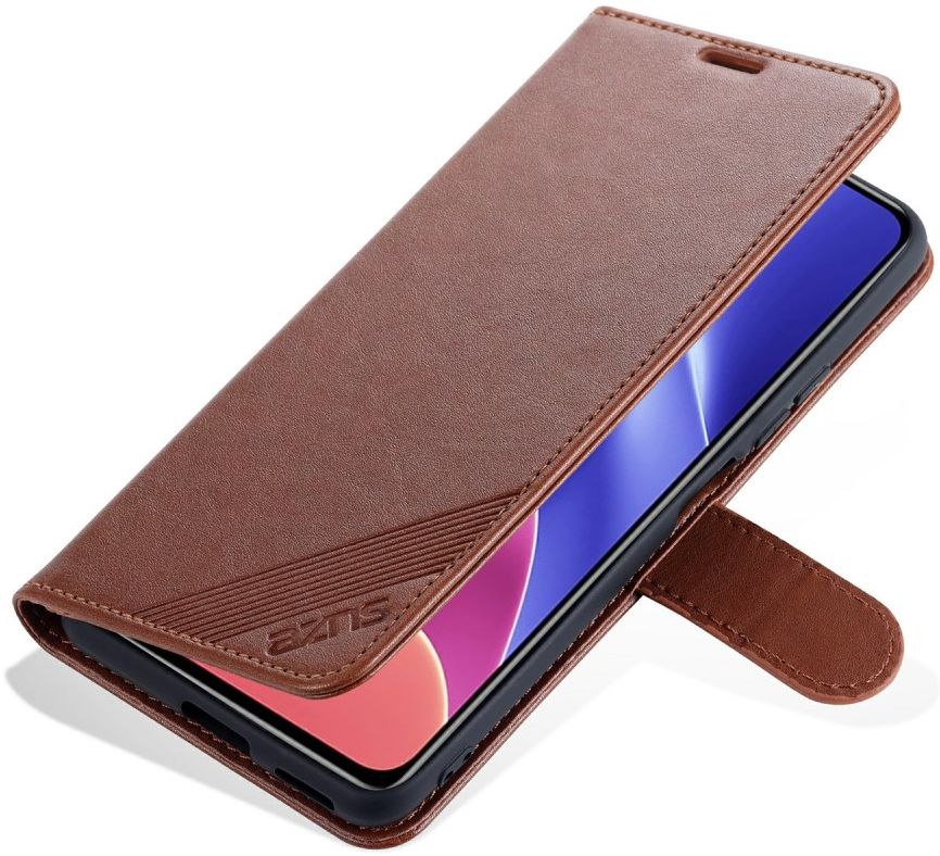 AZNS Xiaomi Poco F3 / Mi 11i Hoesje Wallet Book Case Kunstleer Bruin afbeelding 1