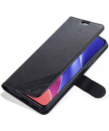 AZNS Xiaomi Poco F3 / Mi 11i Hoesje Wallet Book Case Kunstleer Zwart Hoesjes