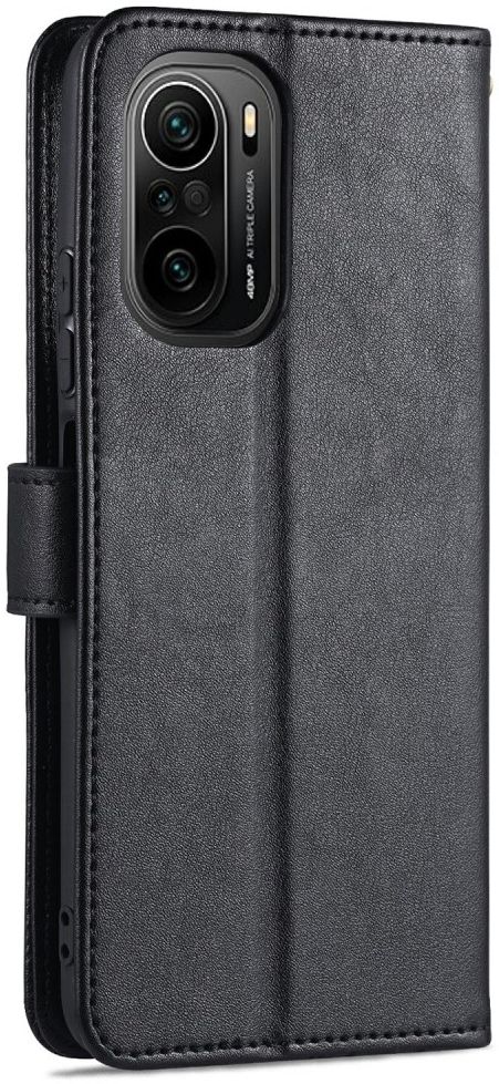 AZNS Xiaomi Poco F3 / Mi 11i Hoesje Wallet Book Case Kunstleer Zwart afbeelding 3