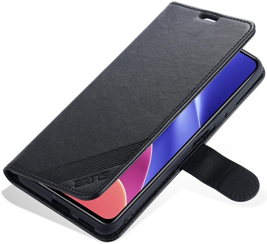 AZNS Xiaomi Poco F3 / Mi 11i Hoesje Wallet Book Case Kunstleer Zwart afbeelding 1