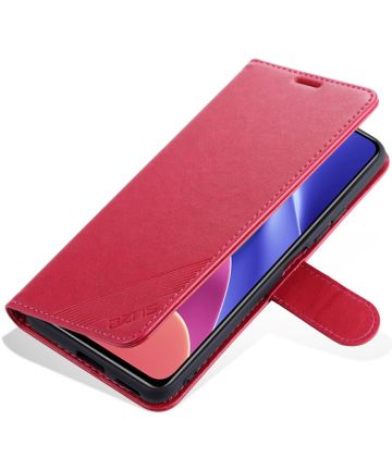 AZNS Xiaomi Poco F3 / Mi 11i Hoesje Wallet Book Case Kunstleer Rood Hoesjes
