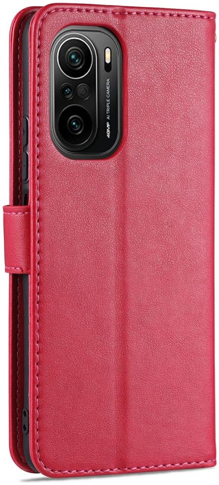 AZNS Xiaomi Poco F3 / Mi 11i Hoesje Wallet Book Case Kunstleer Rood afbeelding 3