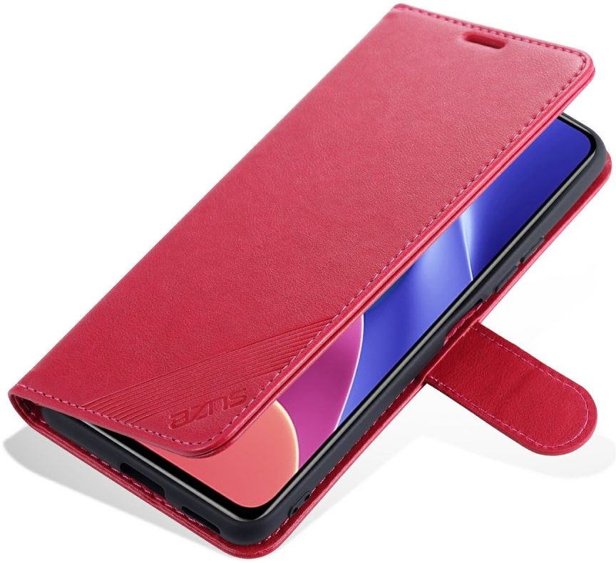 AZNS Xiaomi Poco F3 / Mi 11i Hoesje Wallet Book Case Kunstleer Rood afbeelding 1