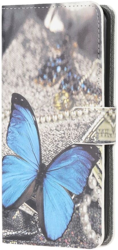 Xiaomi Poco F3 / Mi 11i Hoesje Portemonnee Blauwe Vlinder Print afbeelding 2