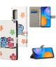 Xiaomi Redmi Note 10 Pro Hoesje Portemonne Book Case Uilen Print