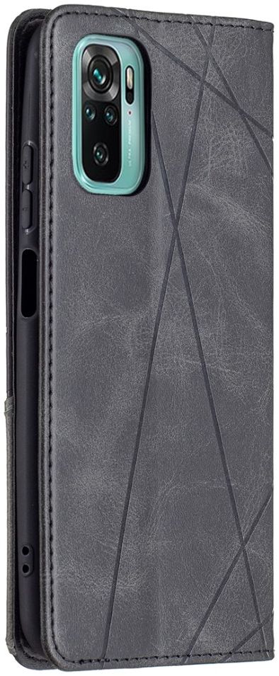 Xiaomi Redmi Poco M5s / Note 10(S) Hoesje Portemonnee Book Case Geometrie Zwart afbeelding 2