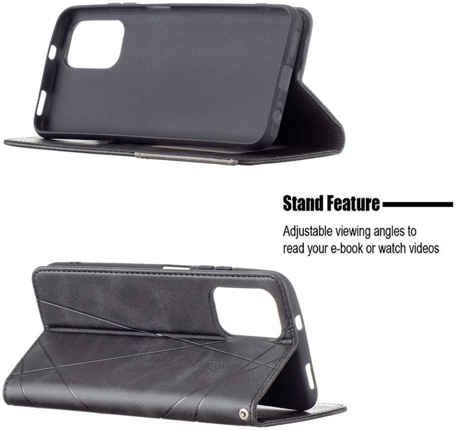 Xiaomi Redmi Poco M5s / Note 10(S) Hoesje Portemonnee Book Case Geometrie Zwart afbeelding 5