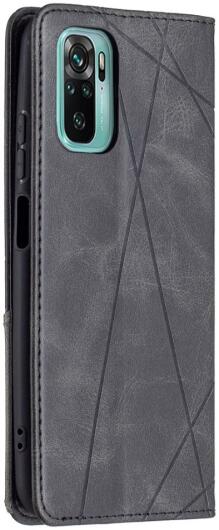 Xiaomi Redmi Poco M5s / Note 10(S) Hoesje Portemonnee Book Case Geometrie Zwart afbeelding 2