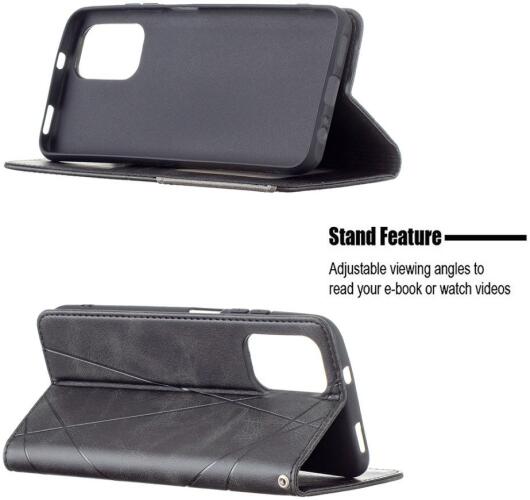 Xiaomi Redmi Poco M5s / Note 10(S) Hoesje Portemonnee Book Case Geometrie Zwart afbeelding 5