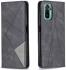 Xiaomi Redmi Poco M5s / Note 10(S) Hoesje Portemonnee Book Case Geometrie Zwart afbeelding 3