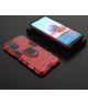 Xiaomi Redmi Note 10/10S Hoesje Hybride Back Cover met Kickstand Rood