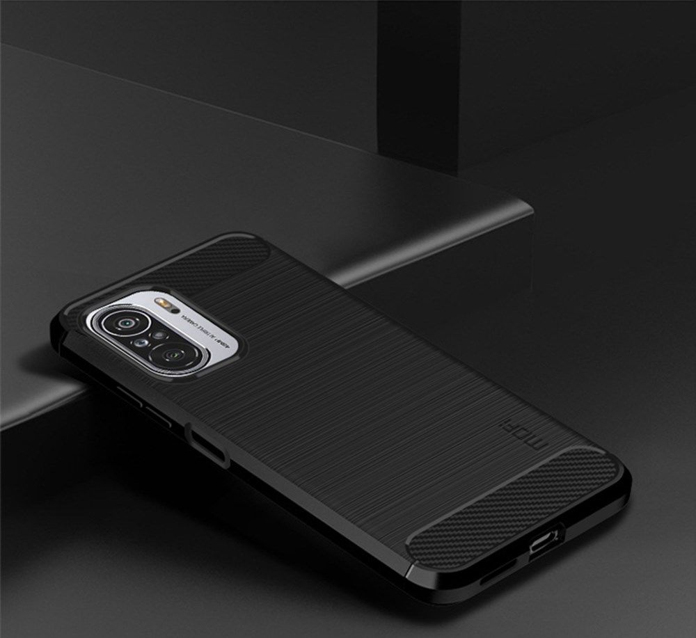 MOFI Xiaomi Poco F3 / Mi 11i Hoesje Geborsteld TPU Back Cover Zwart afbeelding 4