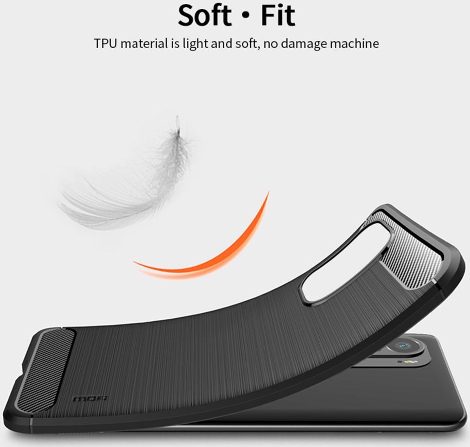 MOFI Xiaomi Poco F3 / Mi 11i Hoesje Geborsteld TPU Back Cover Zwart afbeelding 5