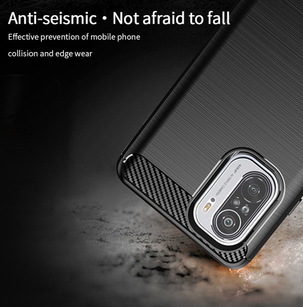 MOFI Xiaomi Poco F3 / Mi 11i Hoesje Geborsteld TPU Back Cover Zwart afbeelding 6