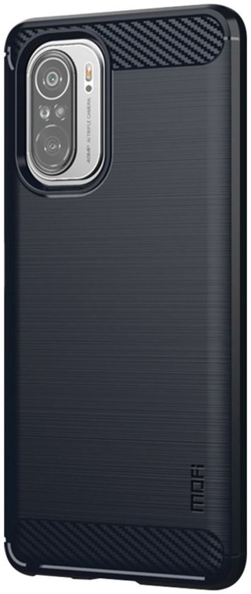 MOFI Xiaomi Poco F3 / Mi 11i Hoesje Geborsteld TPU Back Cover Blauw afbeelding 2