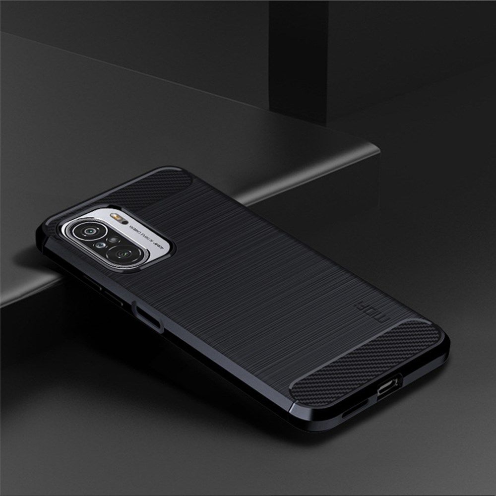 MOFI Xiaomi Poco F3 / Mi 11i Hoesje Geborsteld TPU Back Cover Blauw afbeelding 4