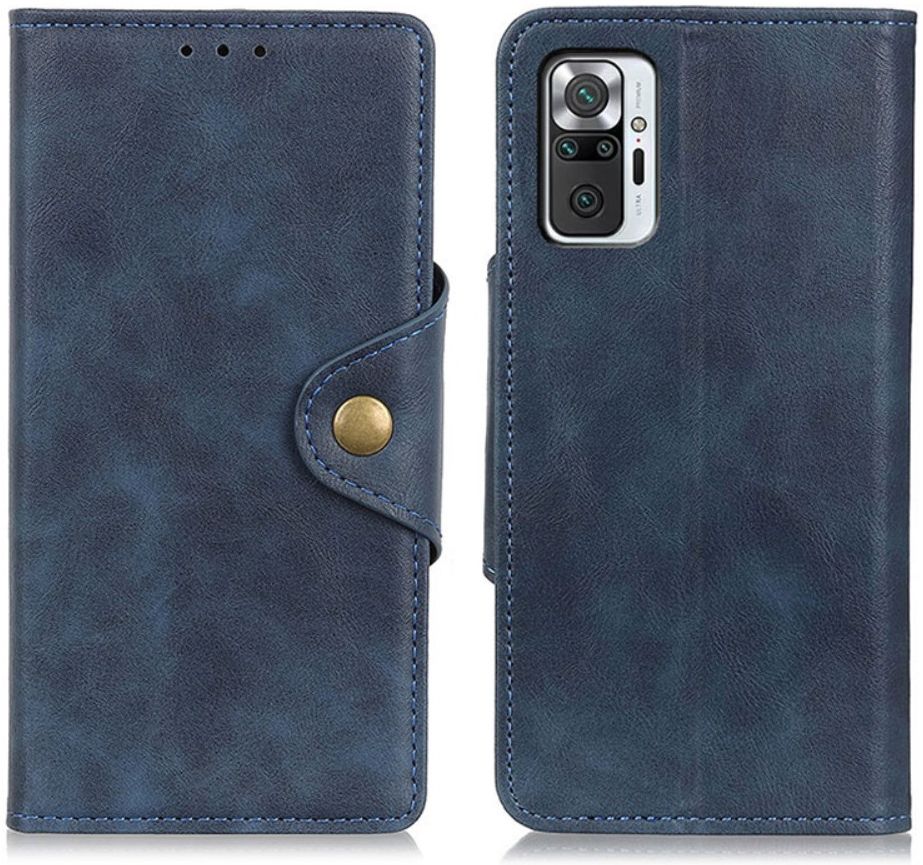 Xiaomi Redmi Note 10 Pro Hoesje Wallet Book Case Kunstleer Blauw afbeelding 3