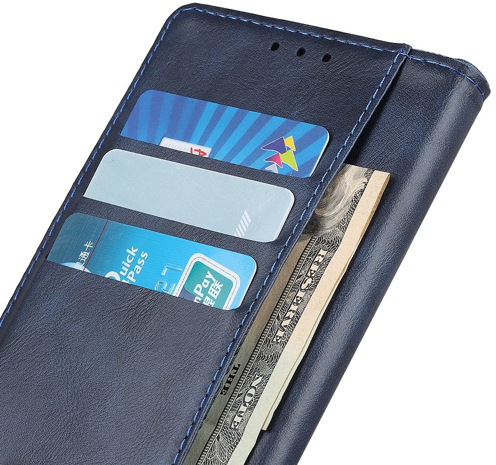 Xiaomi Redmi Note 10 Pro Hoesje Wallet Book Case Kunstleer Blauw afbeelding 4
